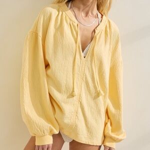 Aerie Women's Yellow Notes Easy Street Sweatshirt